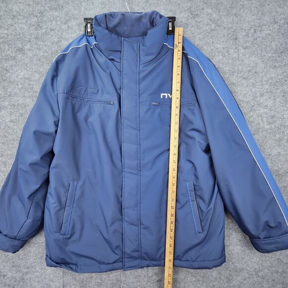 Hyundai Jacket Mens Extra Large Blue Factory Logo Puffer Coat Warm Korea 115 - Picture 4 of 8